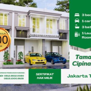 (SOLD) TOWNHOUSE TAMAN CIPINANG